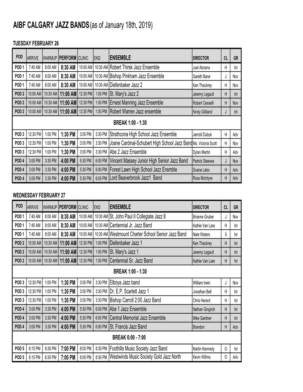 Copy of 2019 AIBF Master Schedule Jan 18 for Distribution