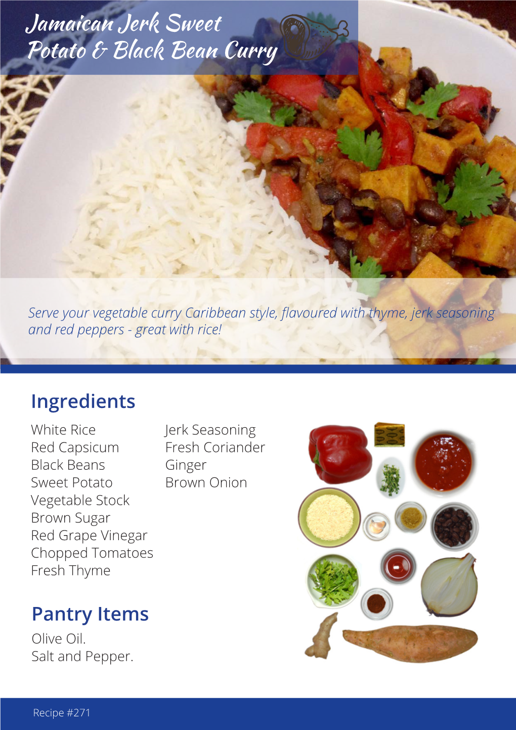 Jamaican Jerk Sweet Potato & Black Bean Curry