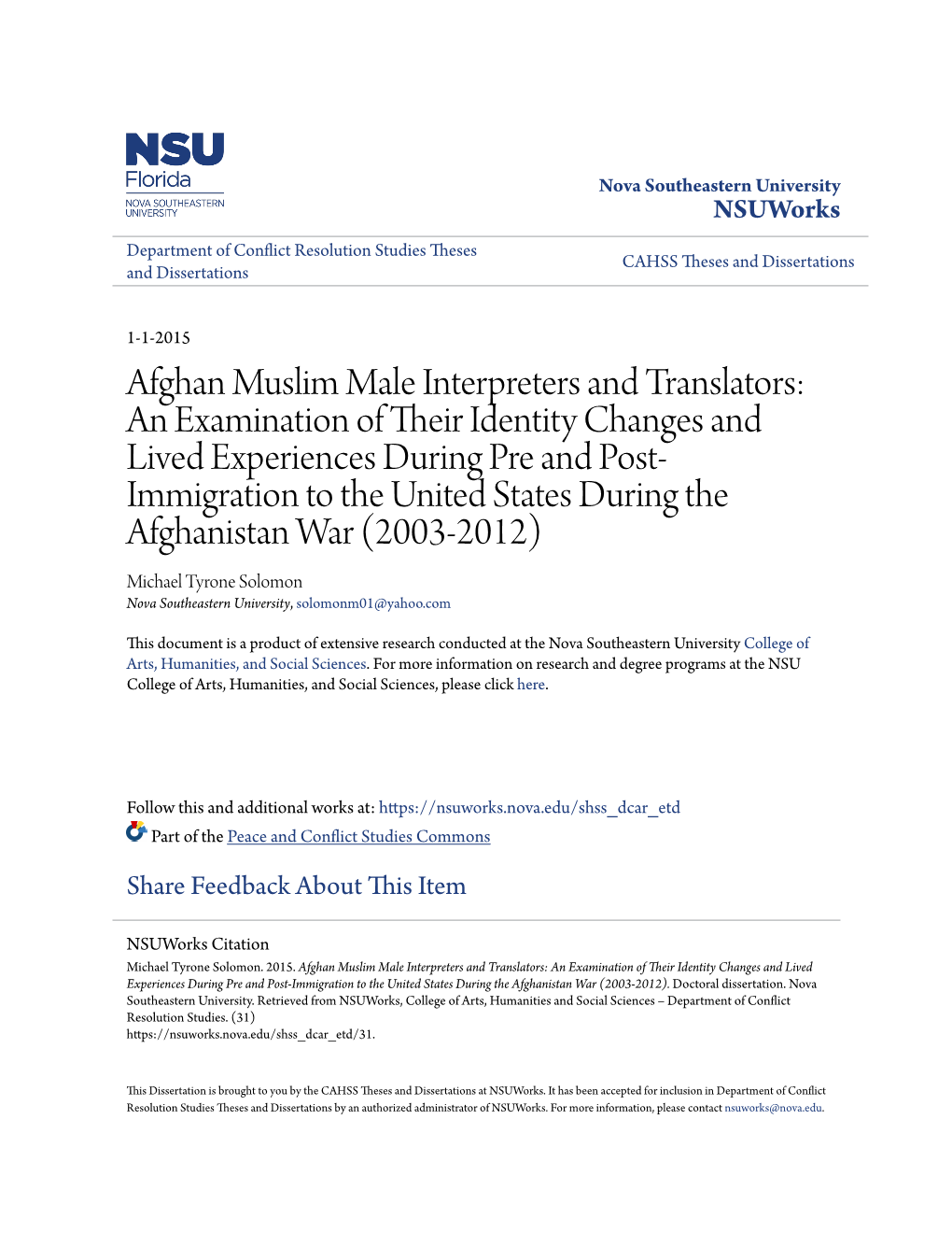 Afghan Muslim Male Interpreters and Translators