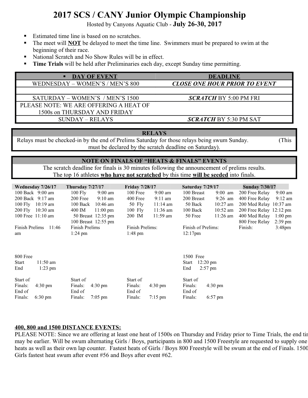 Estimated Time Line for Winter AA Meet in Las Vegas, Nevada