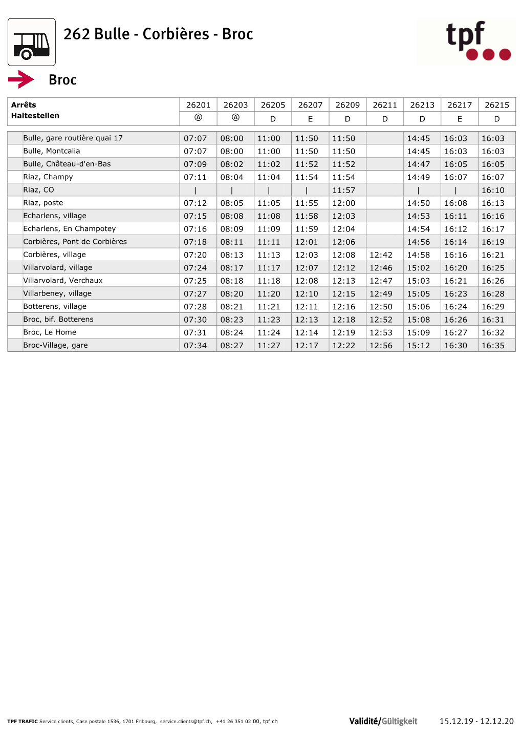 Horaires De Lignes