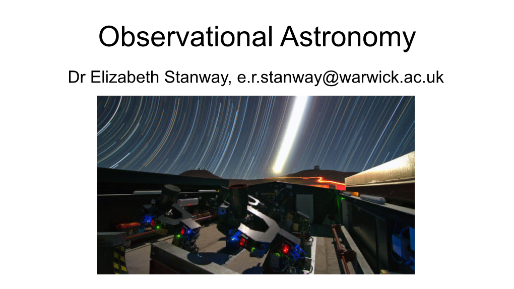 Observational Astronomy