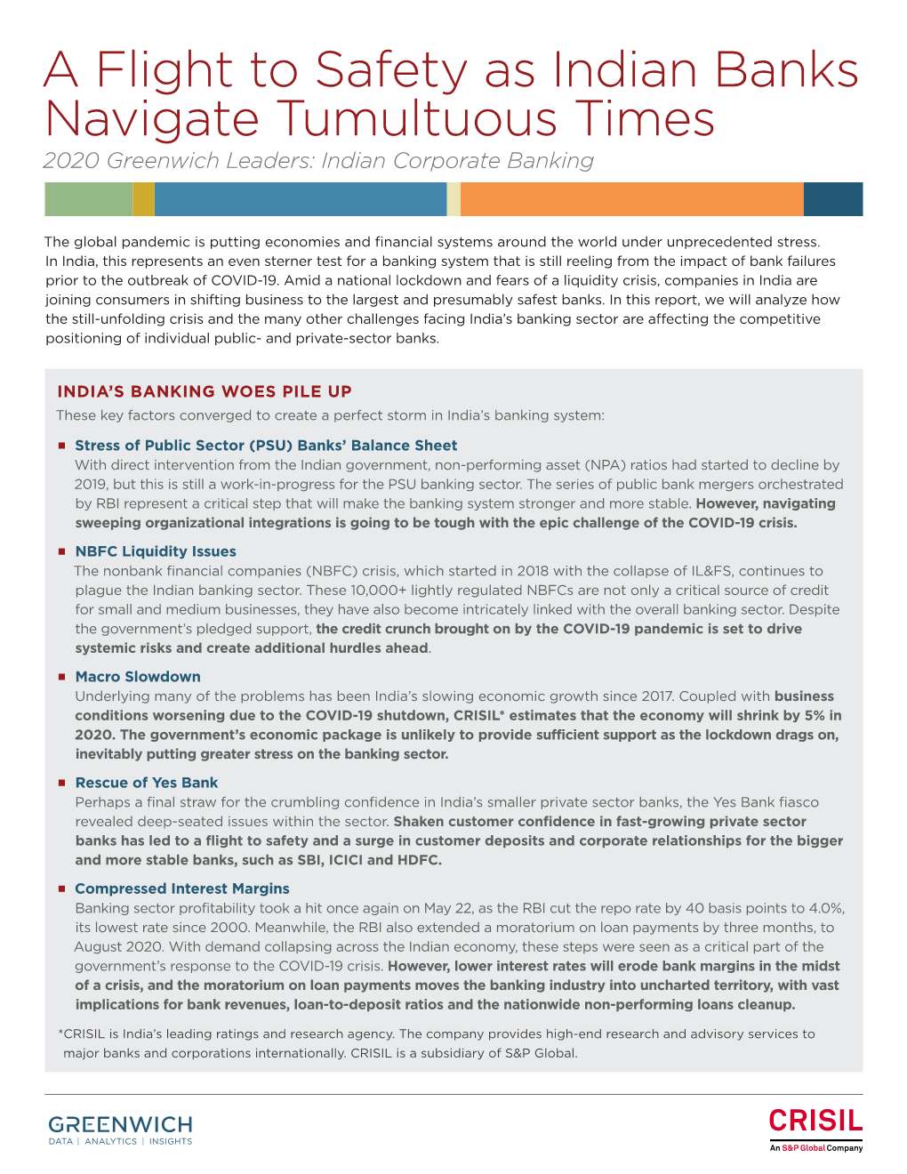 A Flight to Safety As Indian Banks Navigate Tumultuous Times 2020 Greenwich Leaders: Indian Corporate Banking