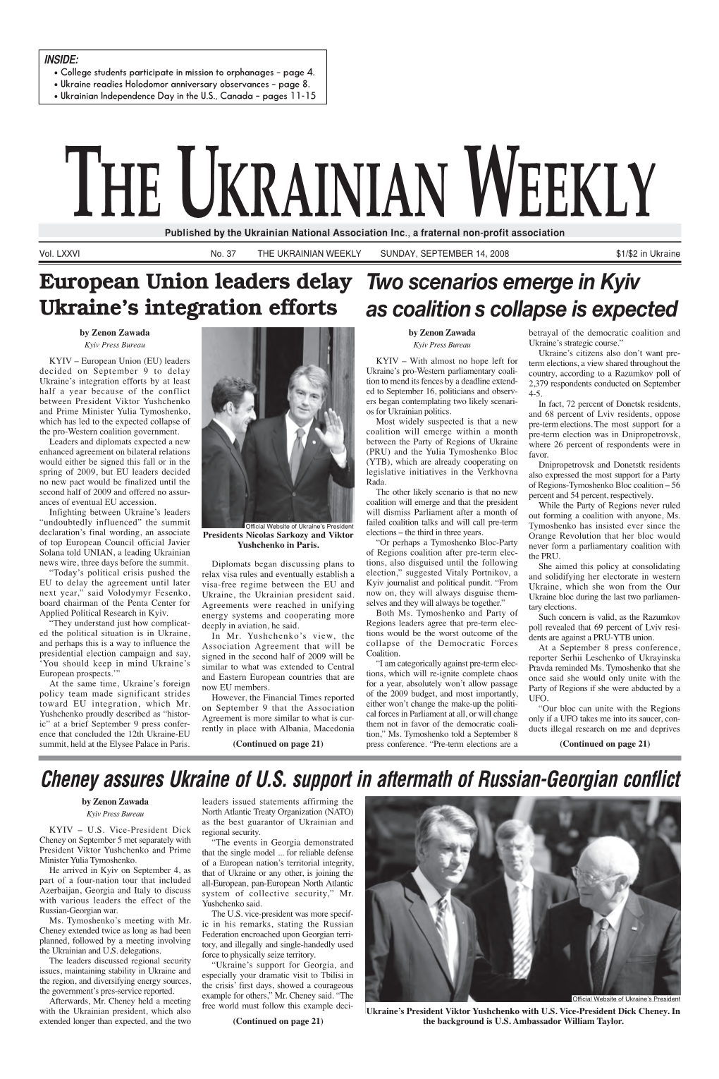 The Ukrainian Weekly 2008, No.37