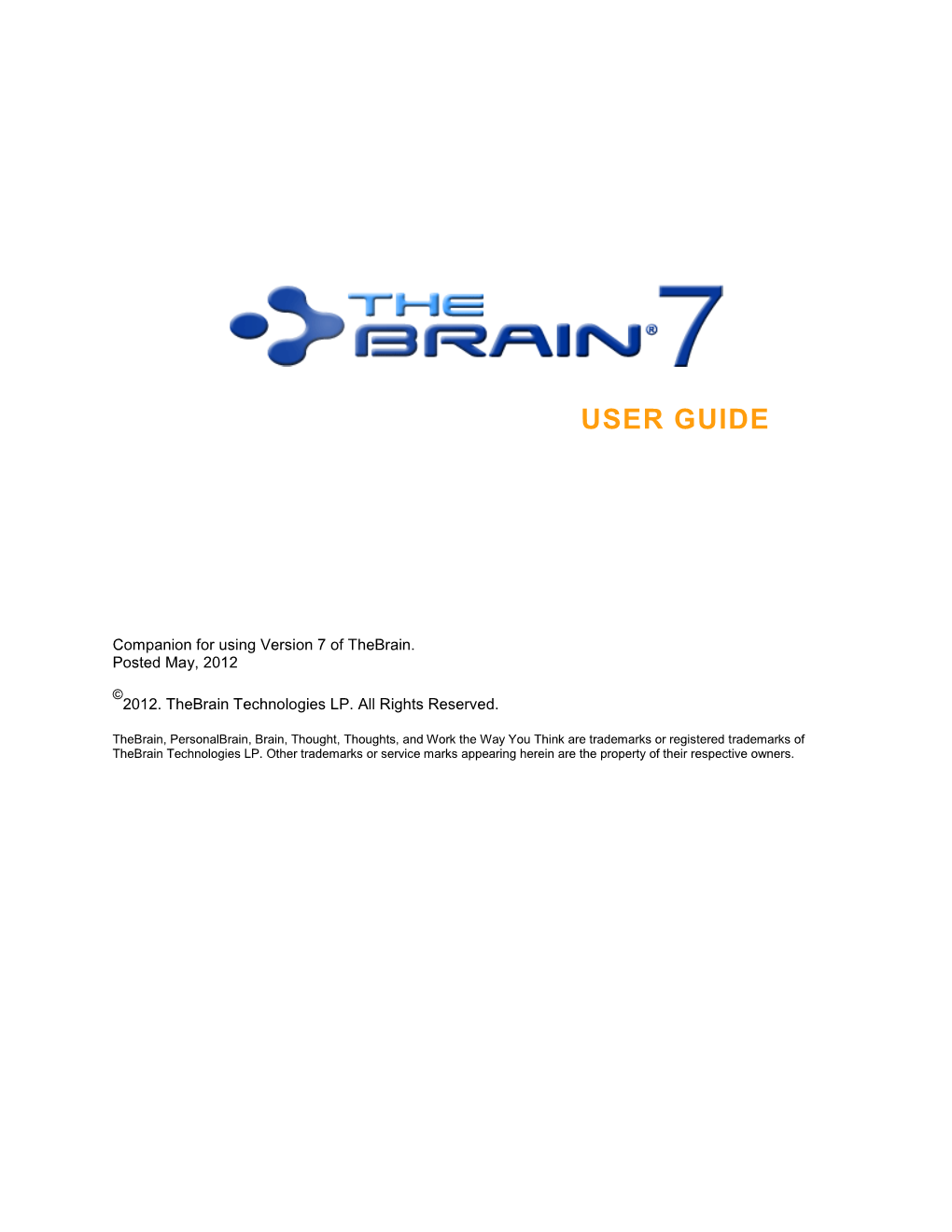 Thebrain 7 User Guide I Table of Contents
