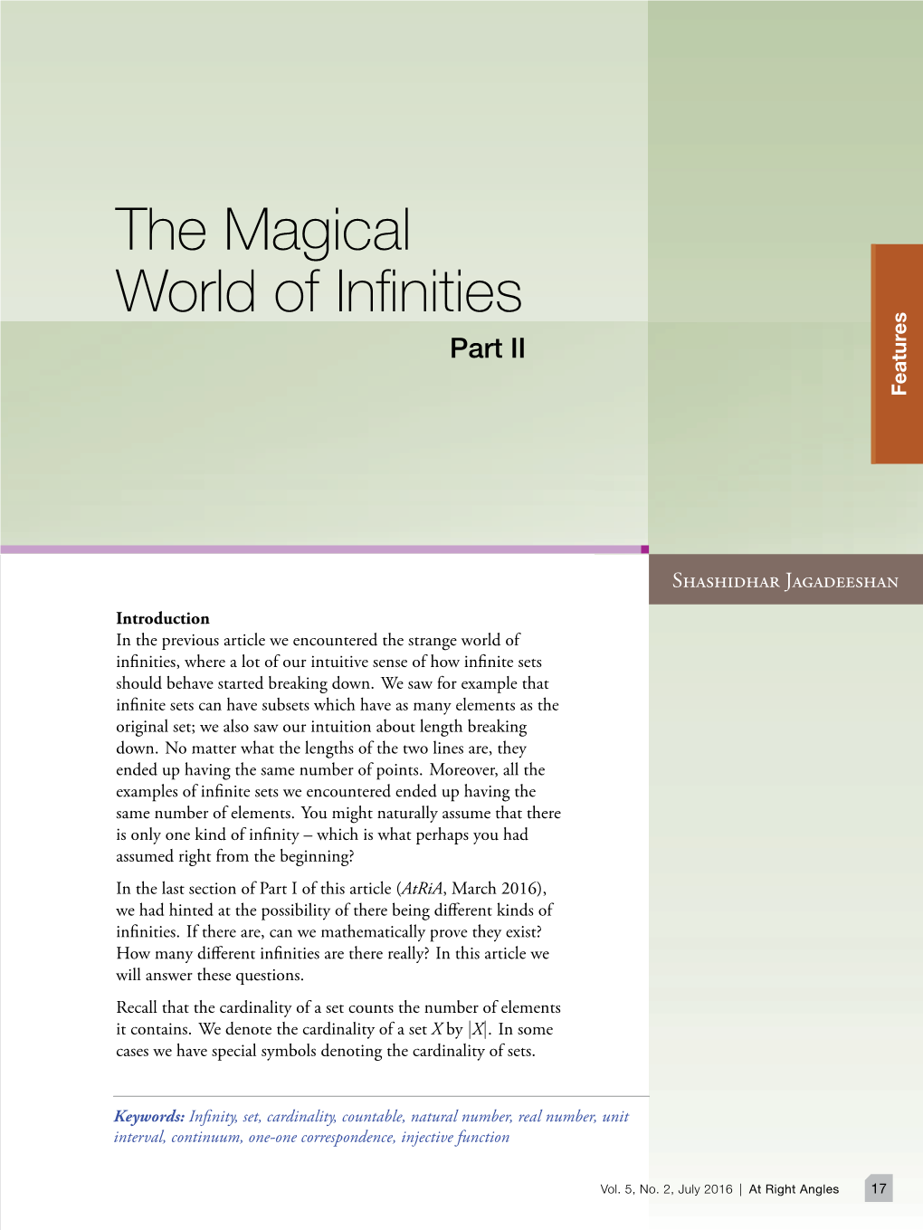 The Magical World of Infinities