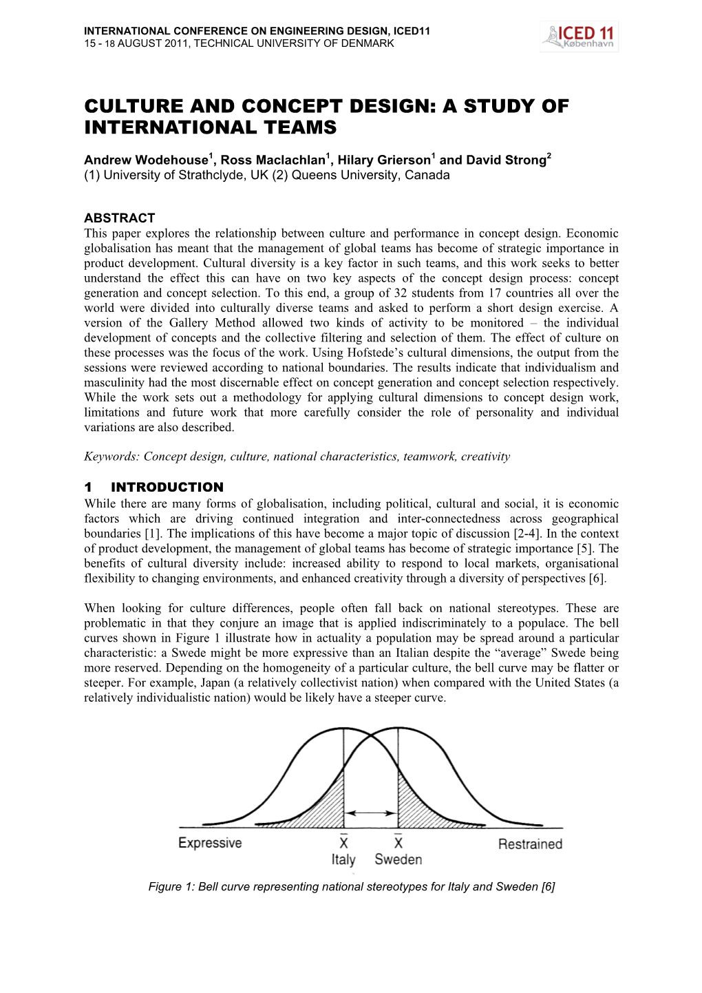 Culture and Concept Design: a Study of International Teams