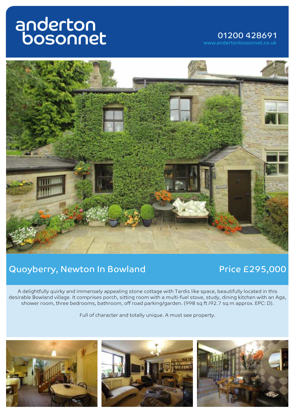 Quoyberry, Newton in Bowland Price £295,000
