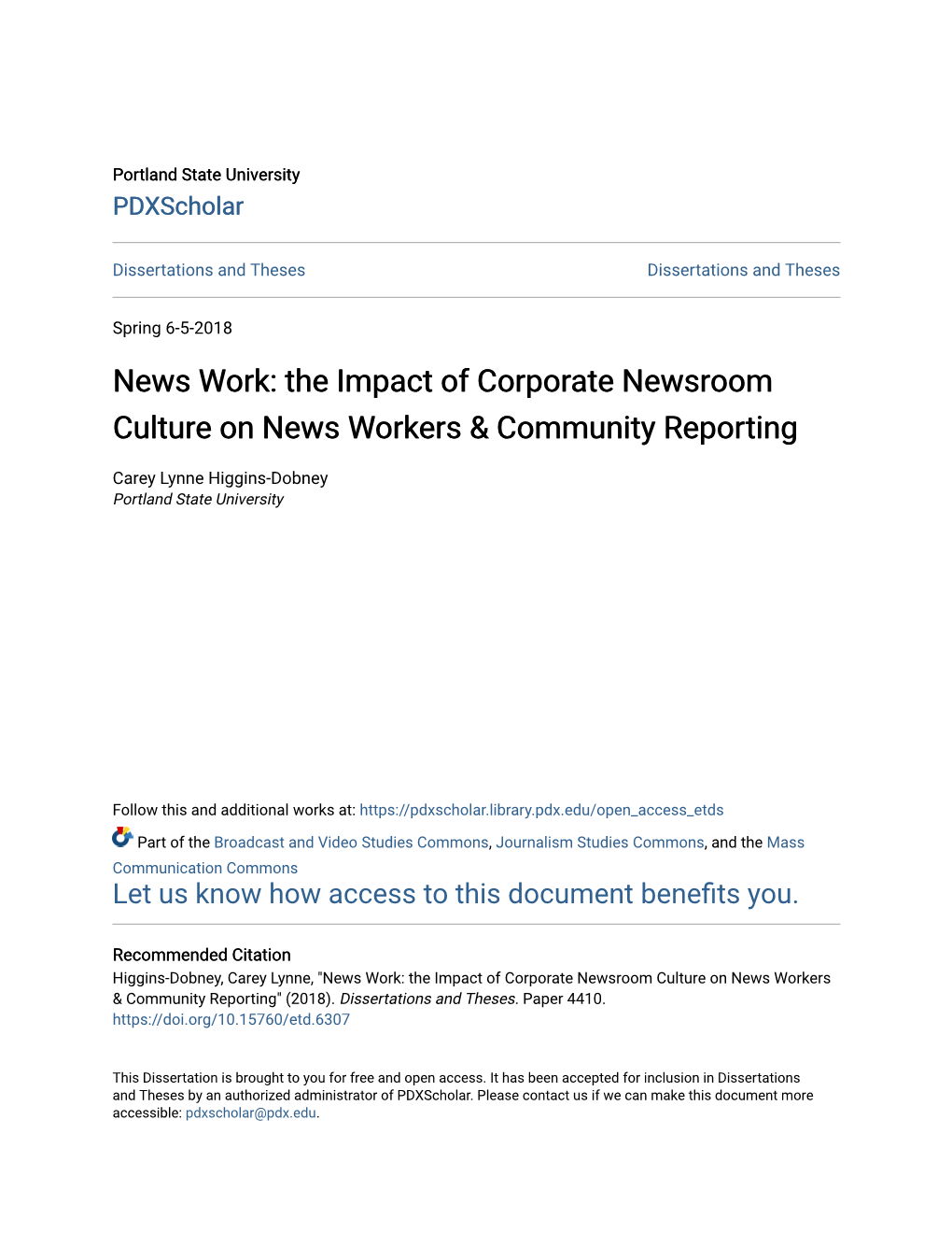 The Impact of Corporate Newsroom Culture on News Workers & Community Reporting