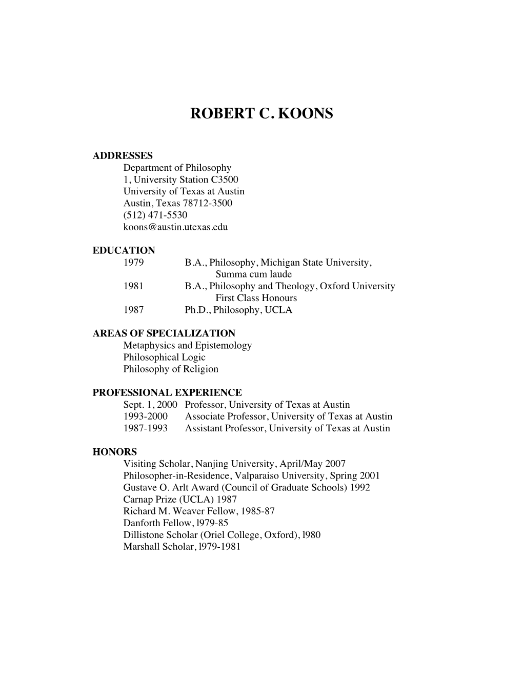 Robert C. Koons