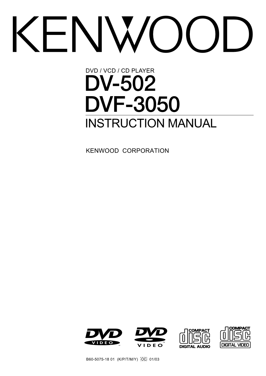 Dv-502 Dvf-3050 Instruction Manual