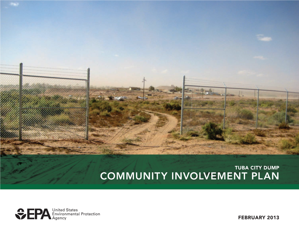 EPA Community Involvement Plan for Tuba City Dump Cleanup Site