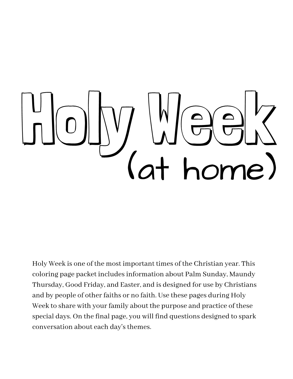 Holy Week at Home