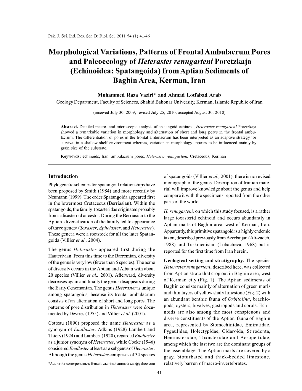 Morphological Variations, Patterns of Frontal Ambulacrum Pores And