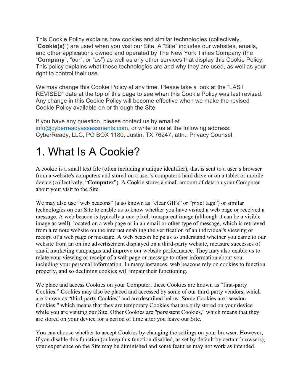 1. What Is a Cookie?