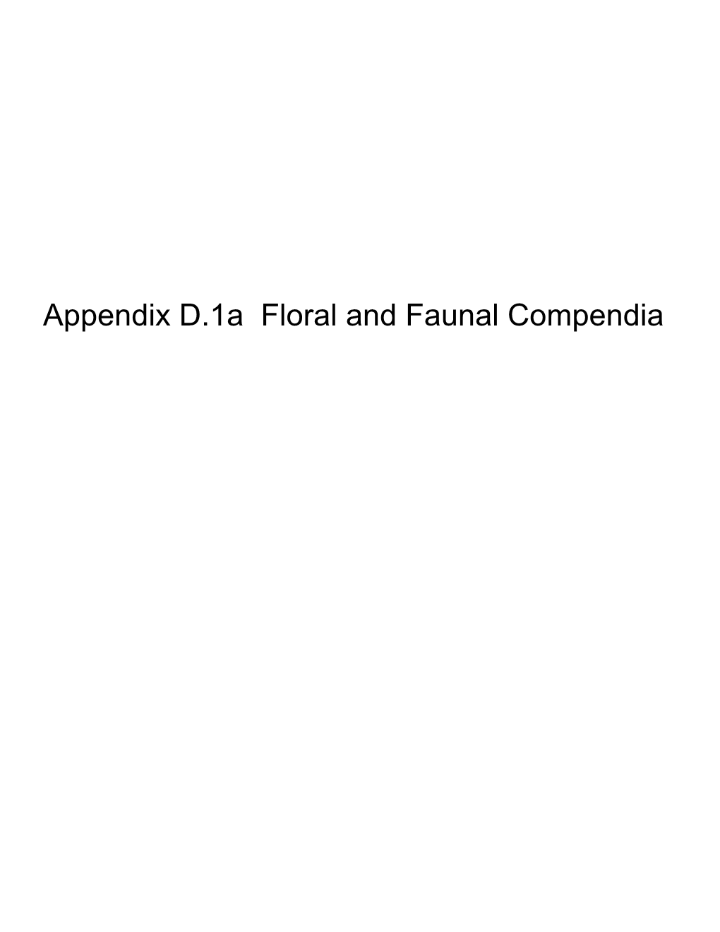 D.1A Floral and Faunal Compendia