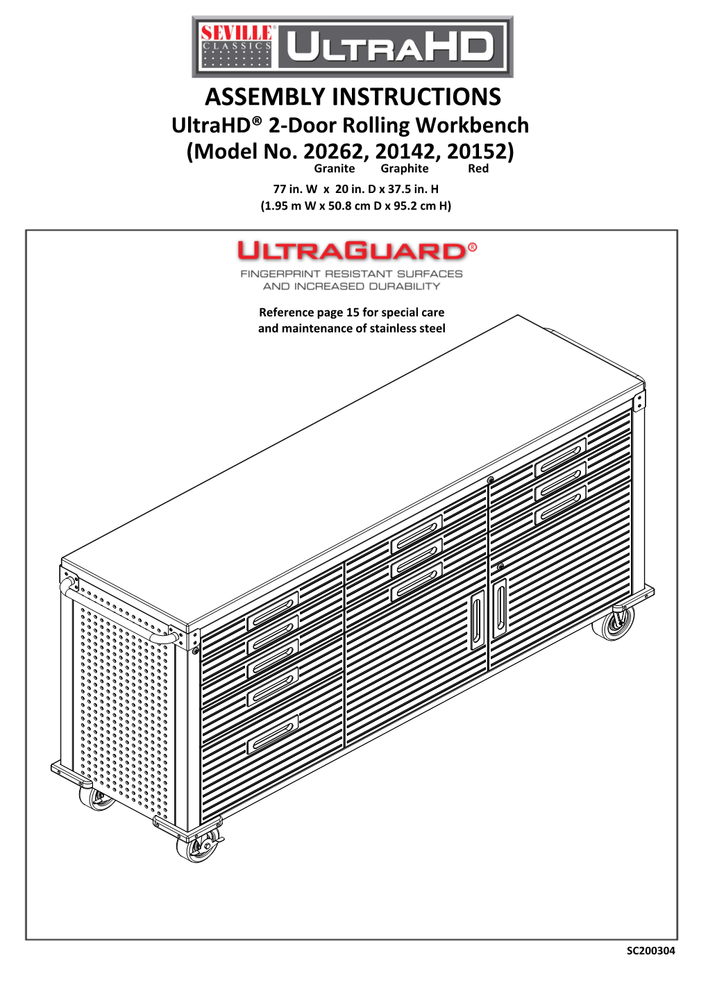 Ultrahd 2-Door Rolling Workbench