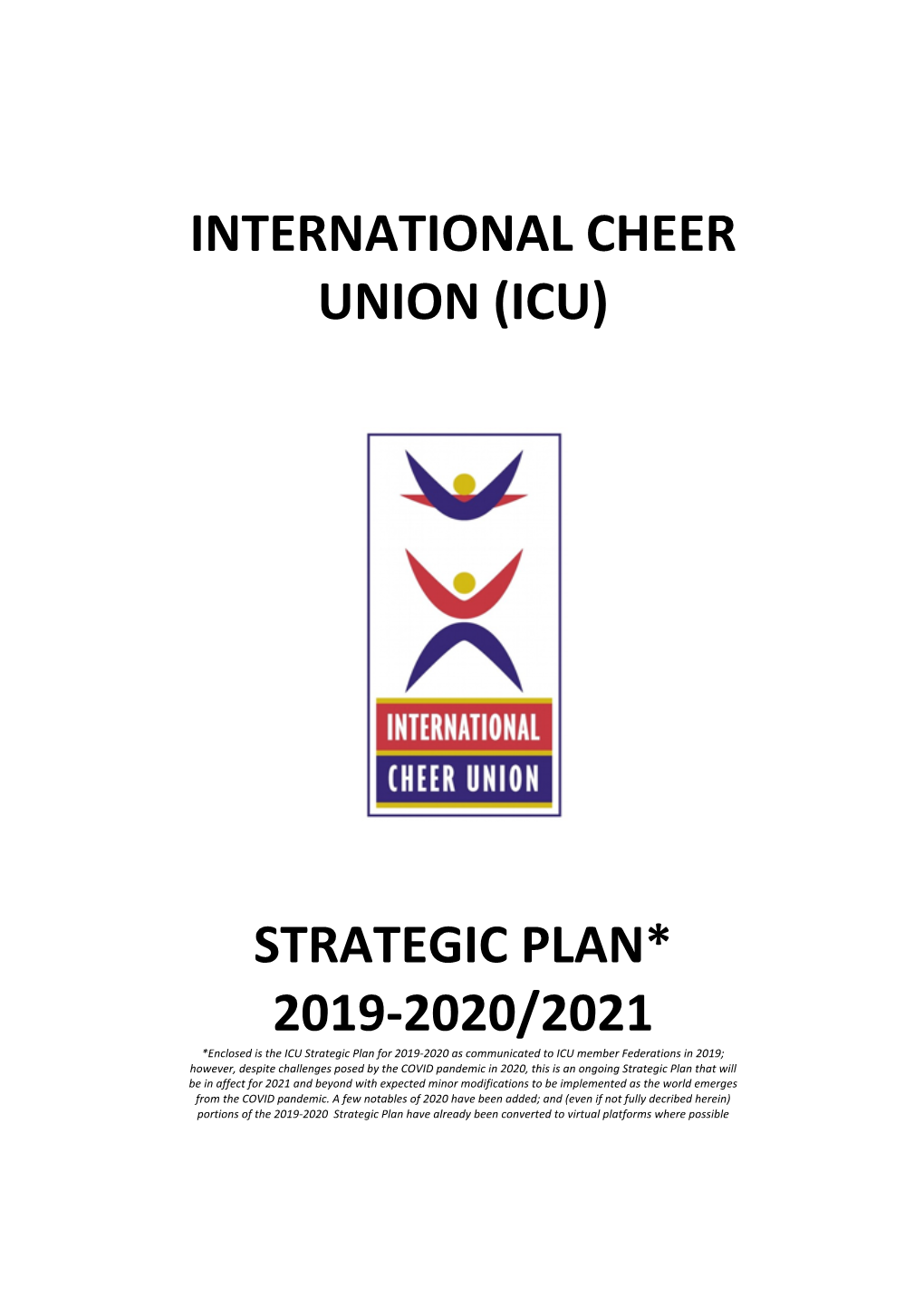 ICU Strategic Plan 2019-2020:2021