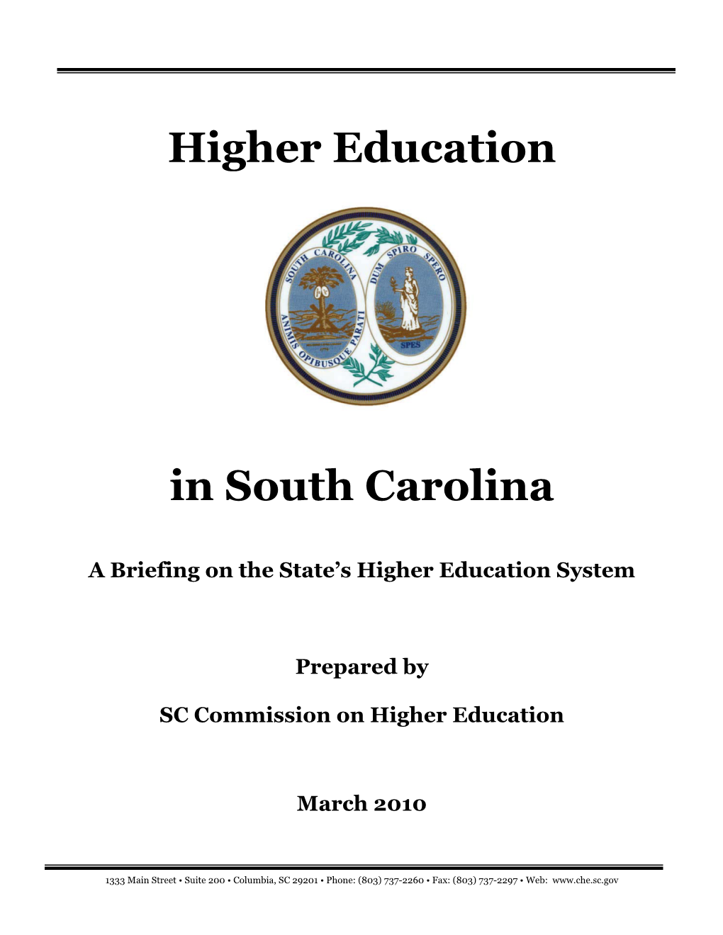 Higher Education in South Carolina