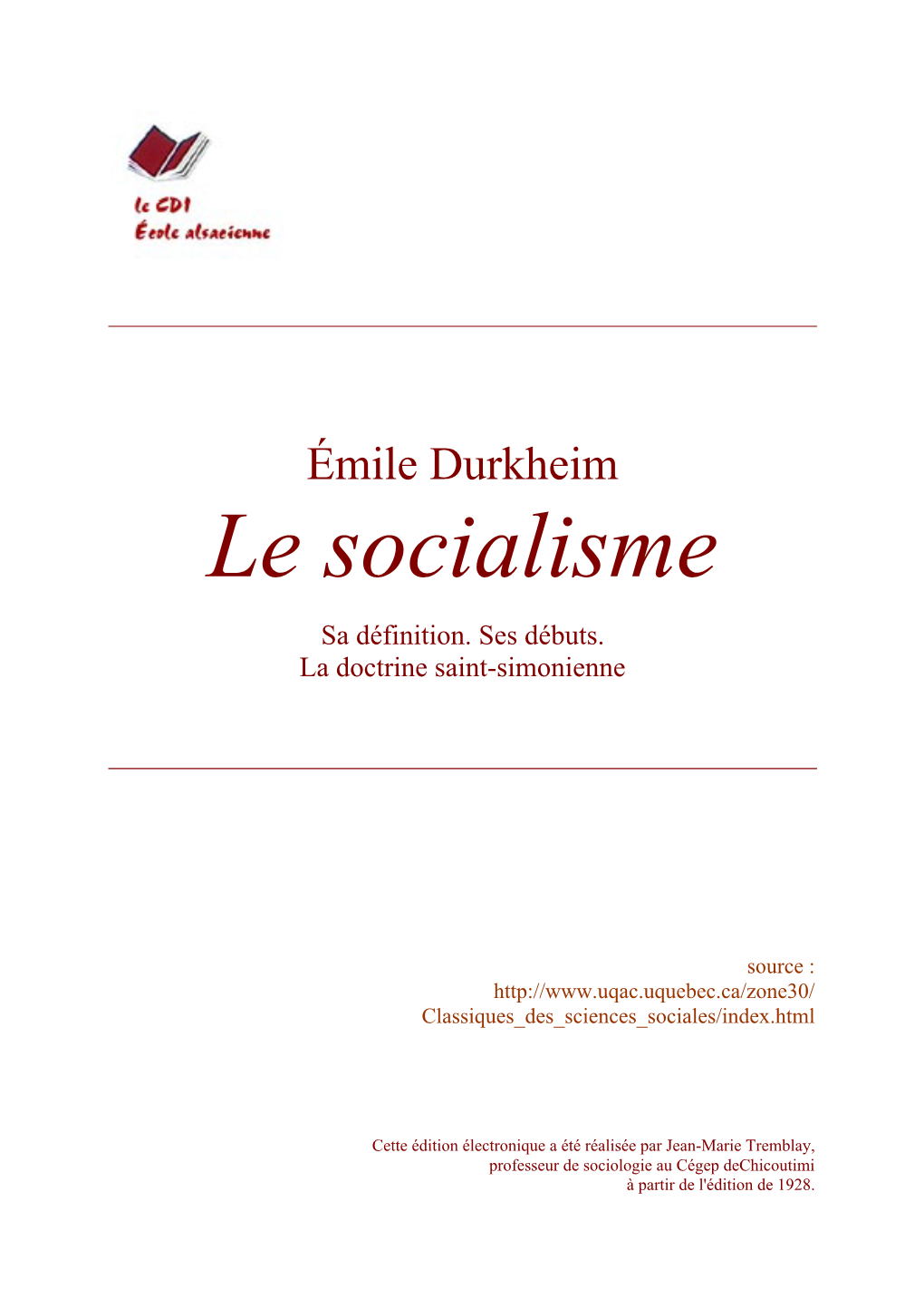 Le Socialisme Sa Définition