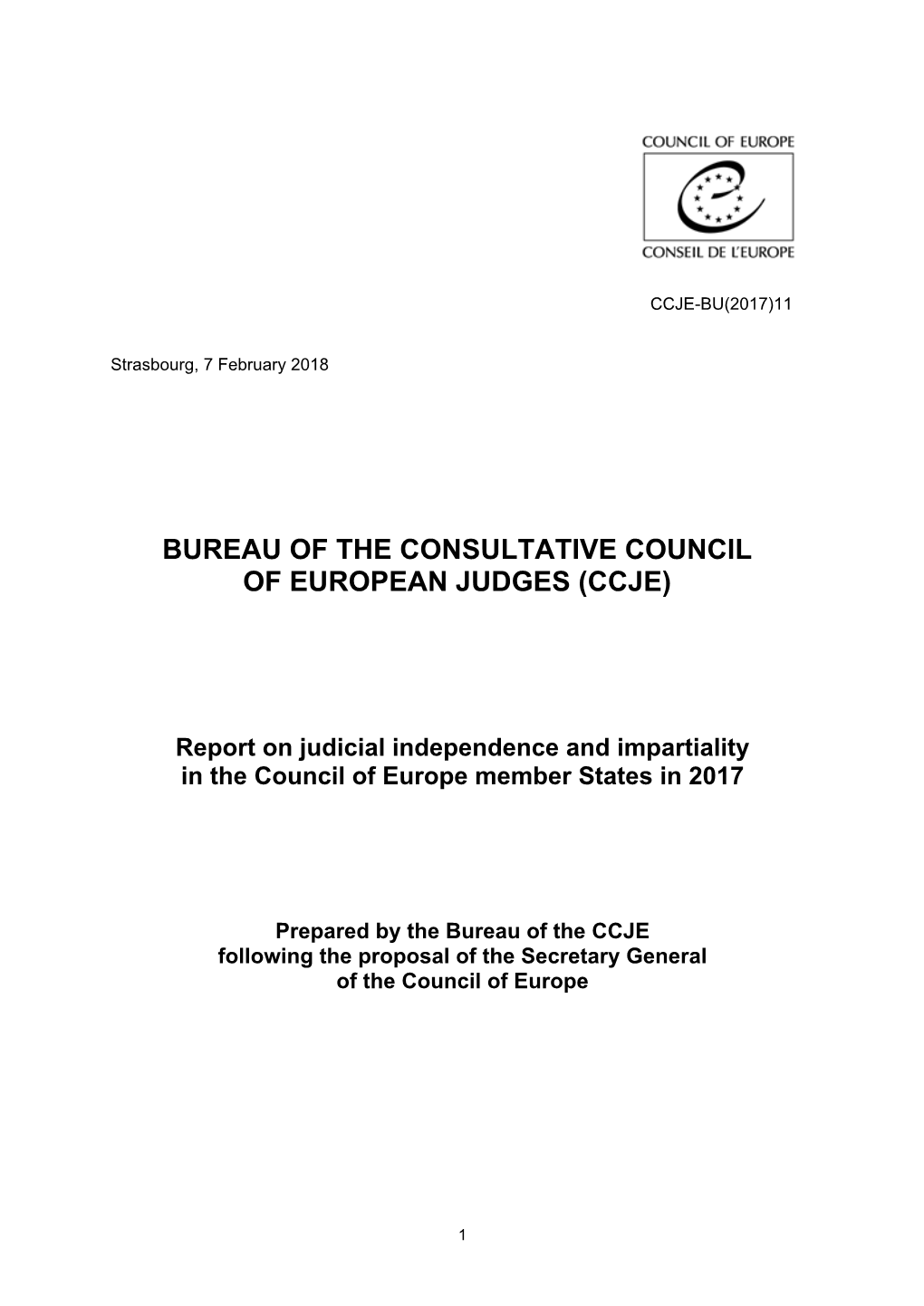 Report on Judicial Independence and Impartiality of in the Council Of