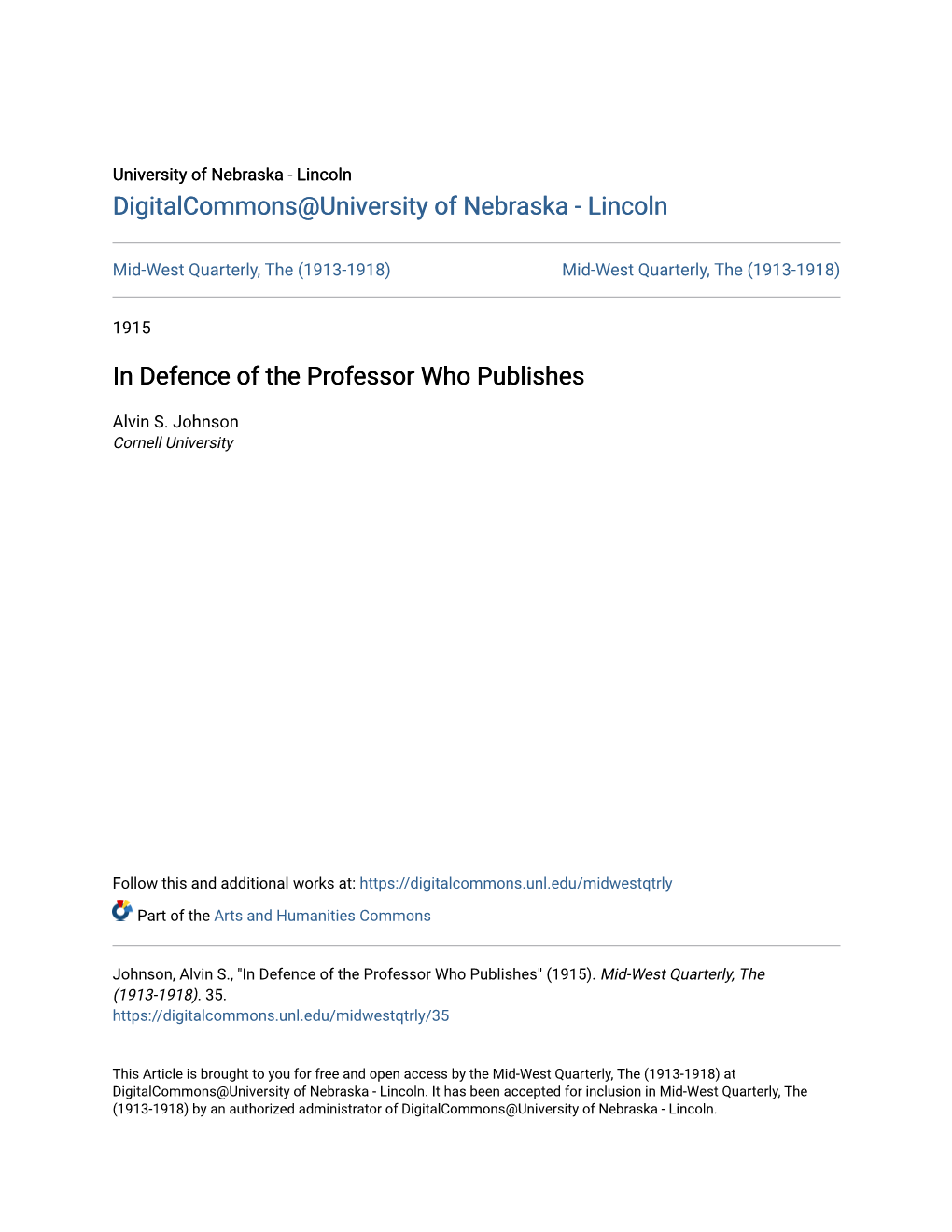 In Defence of the Professor Who Publishes