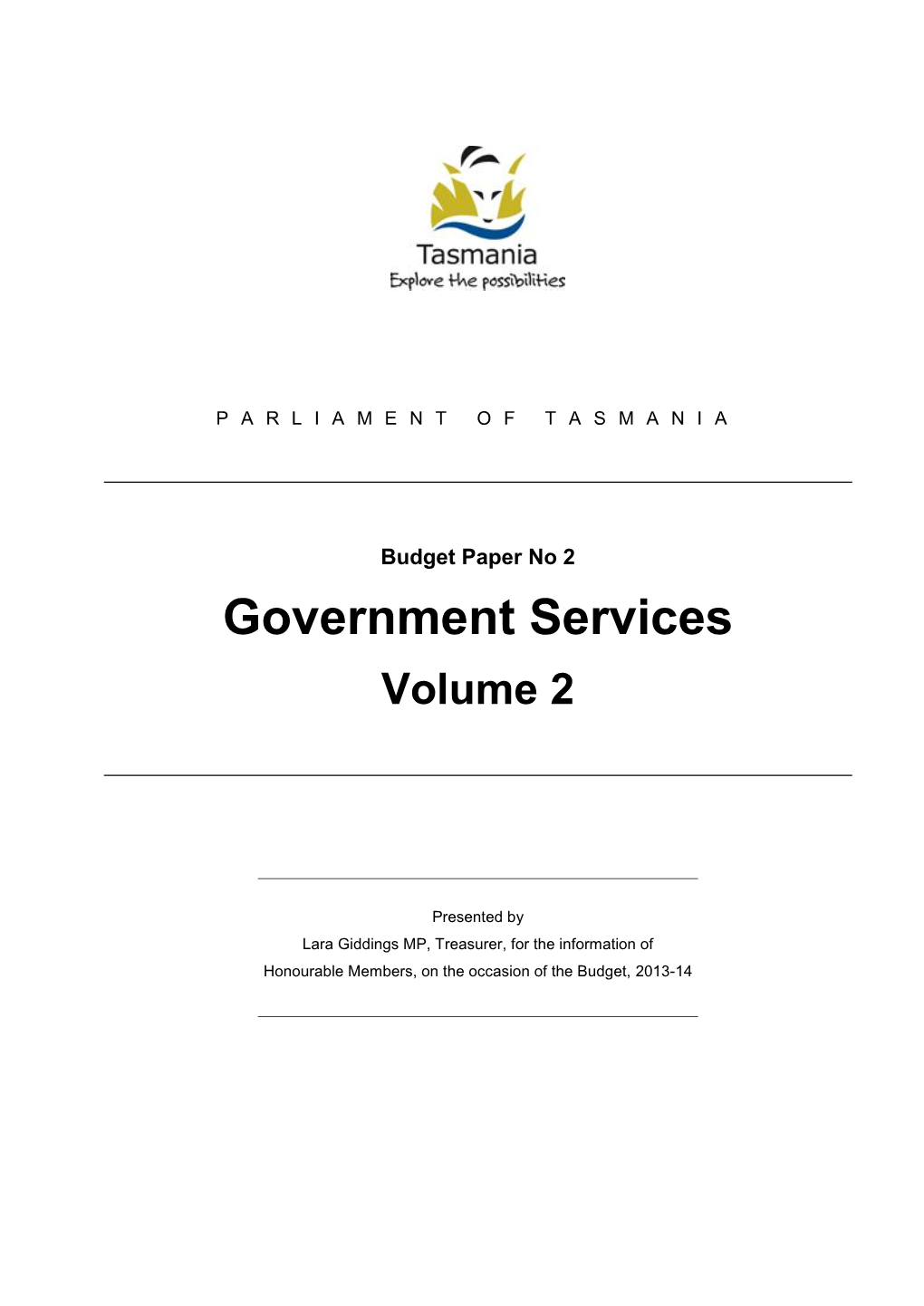 2013-14 Tasmanian State Budget