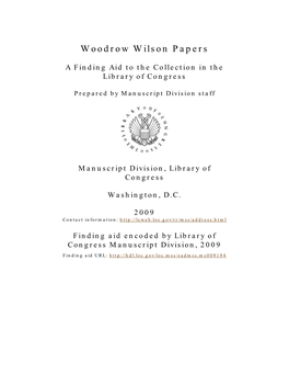 Woodrow Wilson Papers