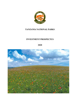 Tanzania National Parks Investment Prospectus 2020