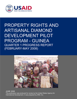 Guinea Quarter 1 Progress Report (February-May 2008)
