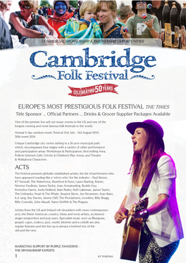 Cambridge Folk Festival Europe’S Most Prestigious Folk Festival the Times