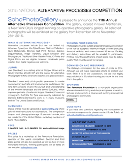 2015 National Alternative Processes Competition