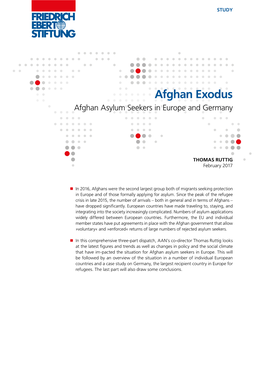 Afghan Exodus Afghan Asylum Seekers in Europe and Germany