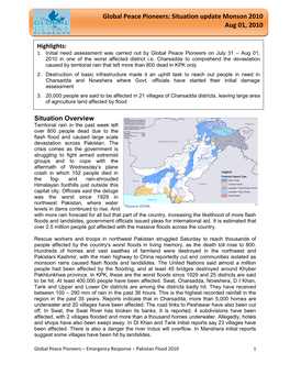 Charsadda Flood Assessment Report (Aug 01, 2010)
