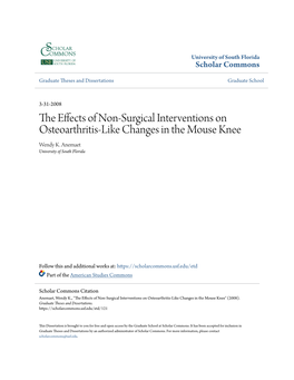 The Effects of Non-Surgical Interventions on Osteoarthritis-Like Changes in the Mouse Knee" (2008)