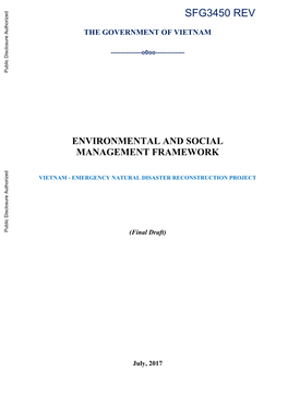 Environmental and Social Management Framework