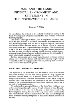 Man and the Land: Physical Environment and Settlement in the North-West Highlands