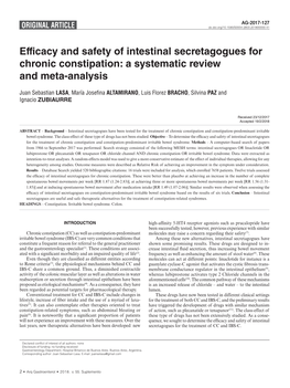 Efficacy and Safety of Intestinal Secretagogues for Chronic Constipation: a Systematic Review and Meta-Analysis