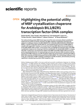 Highlighting the Potential Utility of MBP Crystallization Chaperone For