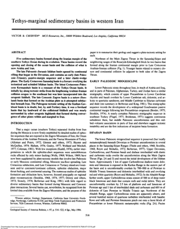 Tethys-Marginal Sedimentary Basins in Western Iran