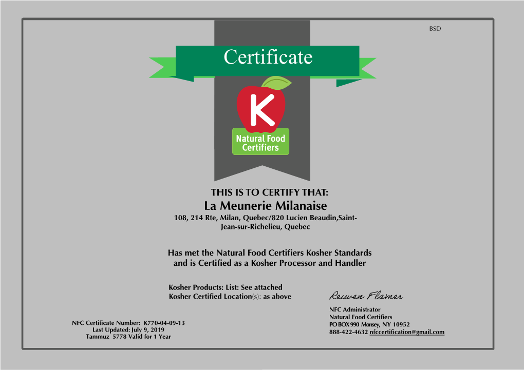 Blue Owl Kosher Certificate 2015 Copy.Pages