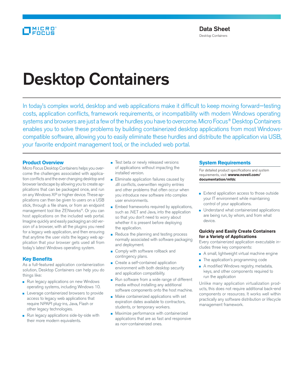 Desktop Containers