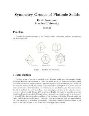 Symmetry Groups of Platonic Solids