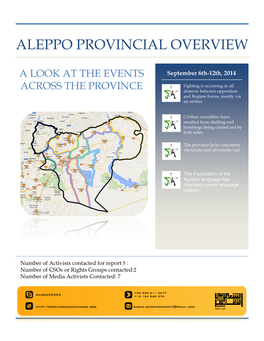 Aleppo Provincial Overview