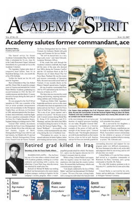 Academy Salutes Former Commandant,Ace