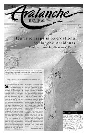 Heuristic Traps in Recreational Avalanche Accidents: Evidence and Implications, Part 1