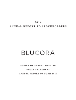 2014 Annual Report to Stockholders
