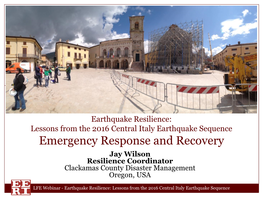 EERI Central-Italy Earthquake Reconnaissance