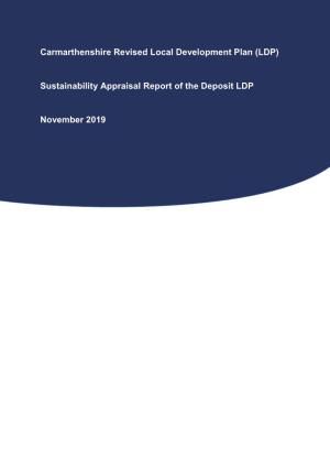 Sustainability Appraisal Report of the Deposit LDP November 2019