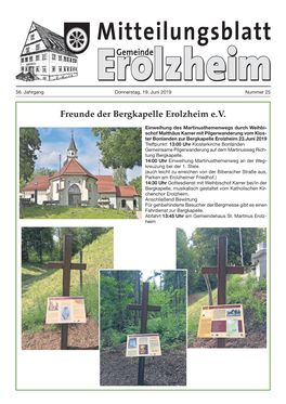 Freunde Der Bergkapelle Erolzheim E.V
